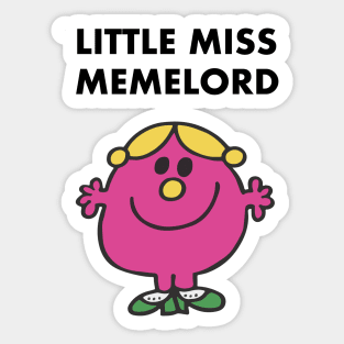 Little Miss Memelord Sticker